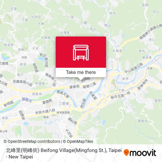 北峰里(明峰街) Beifong Village(Mingfong St.) map