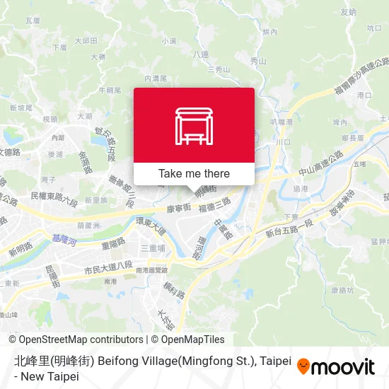 北峰里(明峰街) Beifong Village(Mingfong St.) map