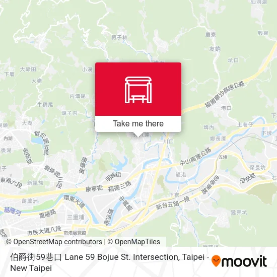 伯爵街59巷口 Lane 59 Bojue St. Intersection map