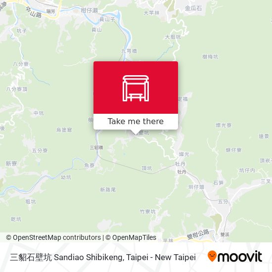 三貂石壁坑 Sandiao Shibikeng map