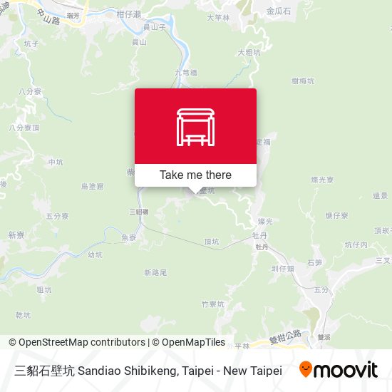 三貂石壁坑 Sandiao Shibikeng map