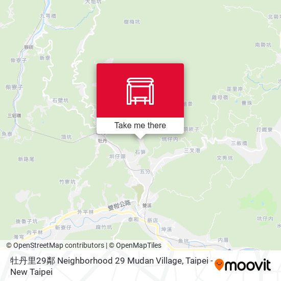 牡丹里29鄰 Neighborhood 29 Mudan Village map