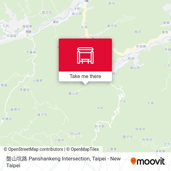 盤山坑路 Panshankeng Intersection map