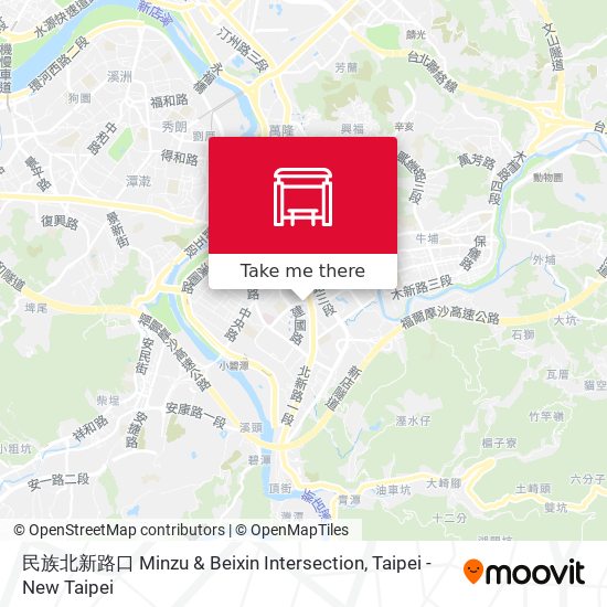 民族北新路口 Minzu & Beixin Intersection地圖