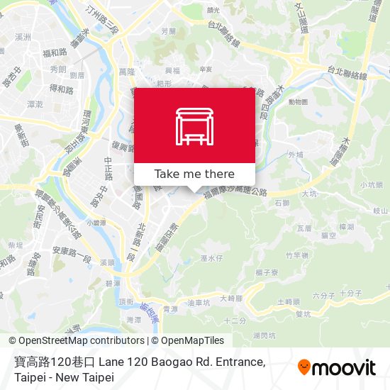 寶高路120巷口 Lane 120 Baogao Rd. Entrance map