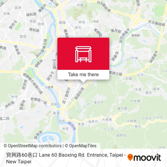 寶興路60巷口 Lane 60 Baoxing Rd. Entrance map
