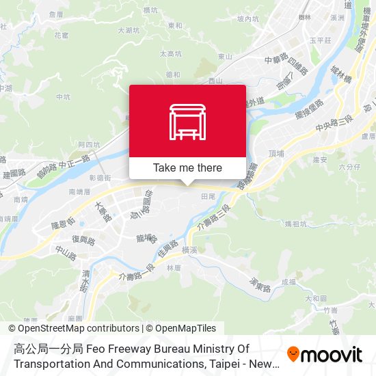 高公局一分局 Feo Freeway Bureau Ministry Of Transportation And Communications map