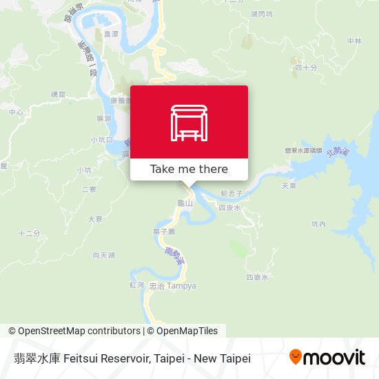 翡翠水庫 Feitsui Reservoir地圖