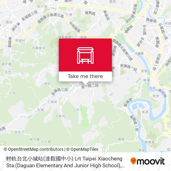 輕軌台北小城站(達觀國中小) Lrt Taipei Xiaocheng Sta.(Daguan Elementary And Junior High School) map