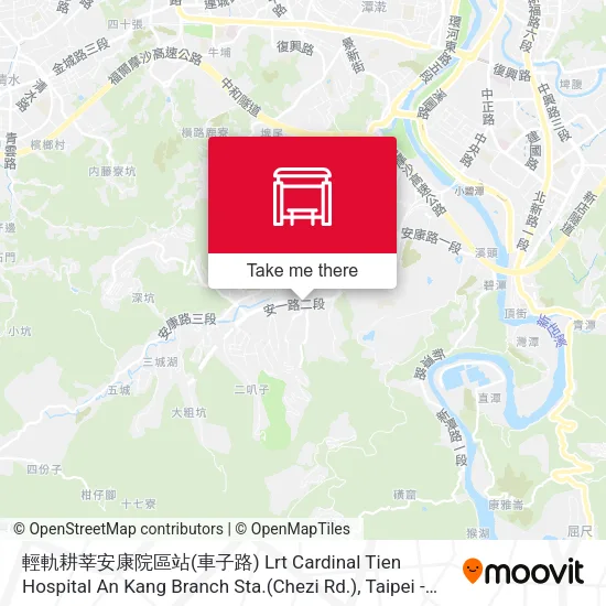 輕軌耕莘安康院區站(車子路) Lrt Cardinal Tien Hospital An Kang Branch Sta.(Chezi Rd.) map