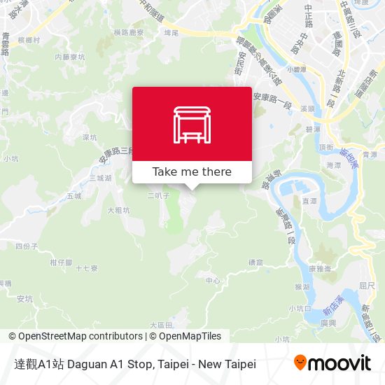 達觀A1站 Daguan A1 Stop map