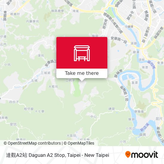 達觀A2站 Daguan A2 Stop map