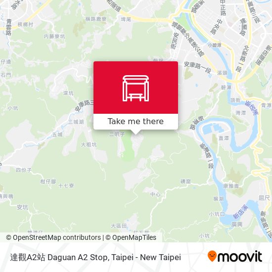達觀A2站 Daguan A2 Stop map
