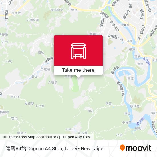 達觀A4站 Daguan A4 Stop map