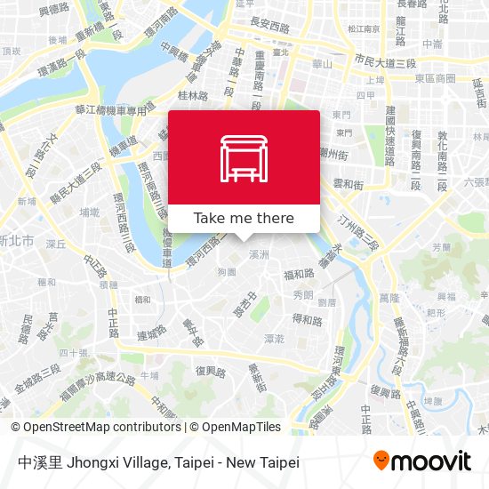 中溪里 Jhongxi Village map