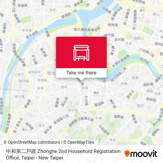 中和第二戶政 Zhonghe 2nd Household Registration Office地圖