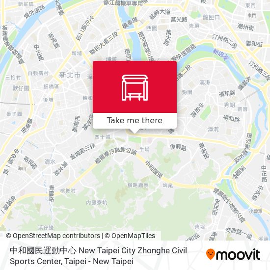 中和國民運動中心 New Taipei City Zhonghe Civil Sports Center map