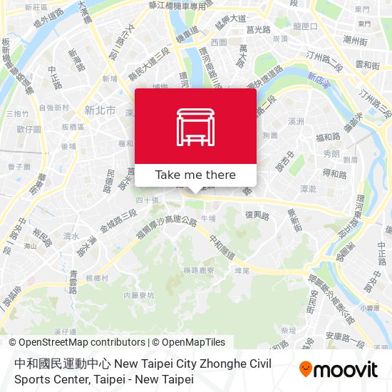 中和國民運動中心 New Taipei City Zhonghe Civil Sports Center地圖