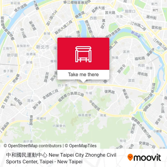 中和國民運動中心 New Taipei City Zhonghe Civil Sports Center map