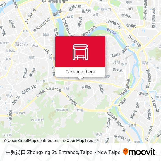 中興街口 Zhongxing St. Entrance map