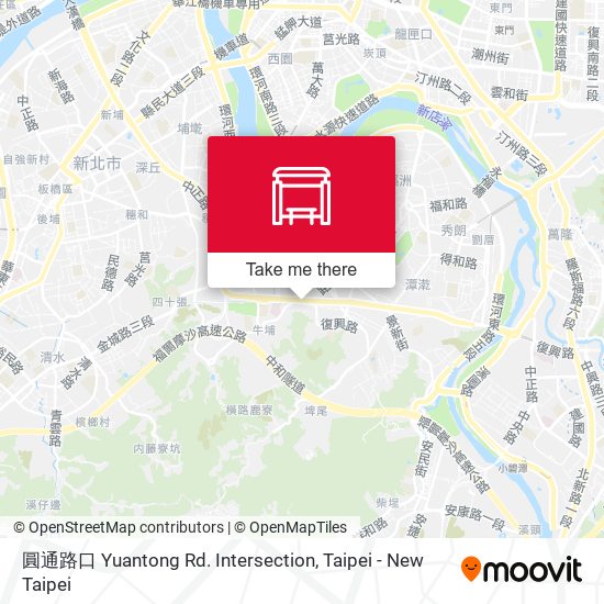 圓通路口 Yuantong Rd. Intersection map