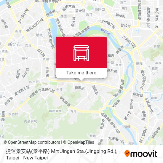 捷運景安站(景平路) Mrt Jingan Sta.(Jingping Rd.)地圖