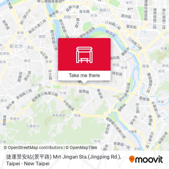 捷運景安站(景平路) Mrt Jingan Sta.(Jingping Rd.) map