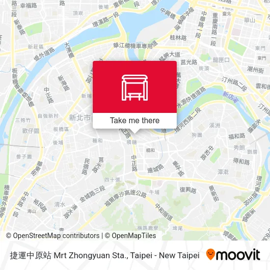 捷運中原站 Mrt Zhongyuan Sta. map
