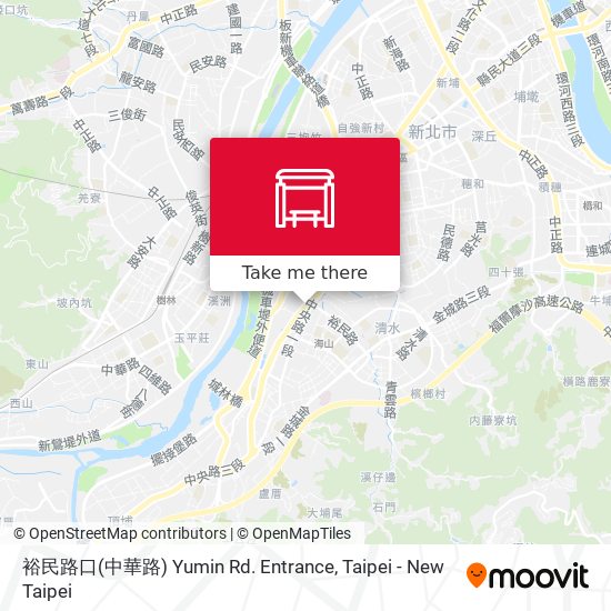 裕民路口(中華路) Yumin Rd. Entrance map