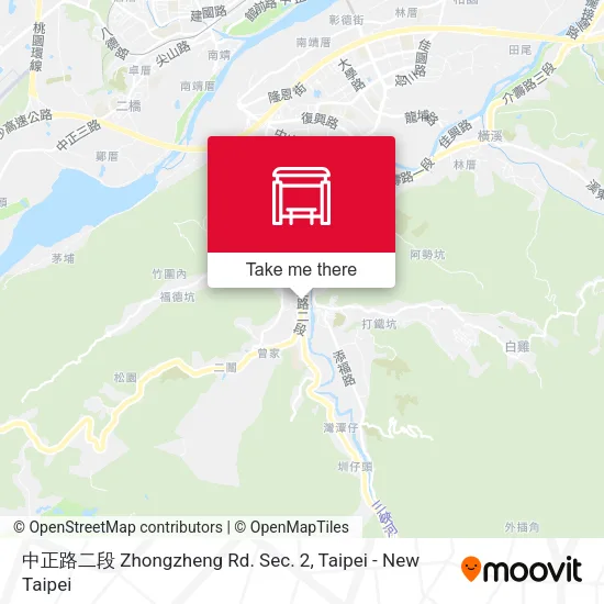 中正路二段 Zhongzheng Rd. Sec. 2 map