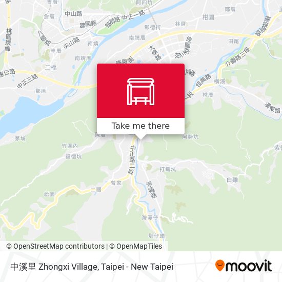 中溪里 Zhongxi Village map