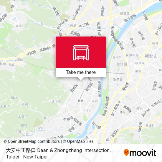 大安中正路口 Daan & Zhongzheng Intersection map