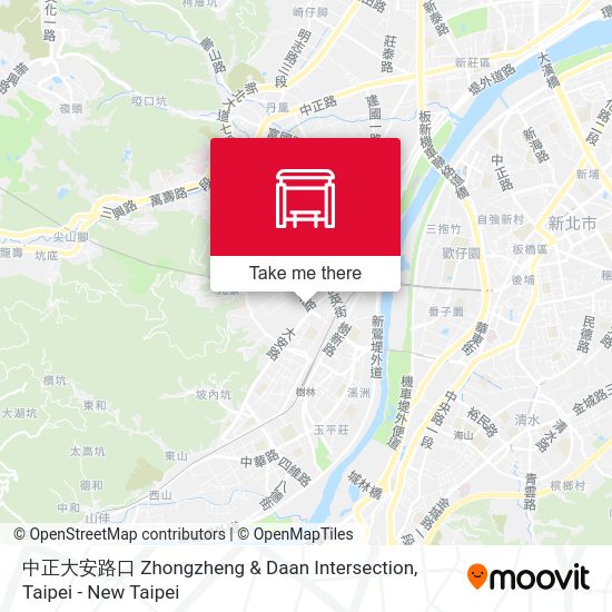 中正大安路口 Zhongzheng & Daan Intersection map