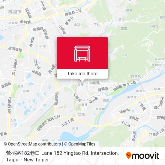 鶯桃路182巷口 Lane 182 Yingtao Rd. Intersection map