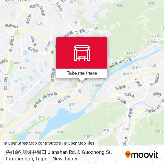 尖山路與國中街口 Jianshan Rd. & Guozhong St. Intersection map