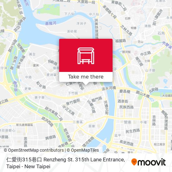 仁愛街315巷口 Renzheng St. 315th Lane Entrance map