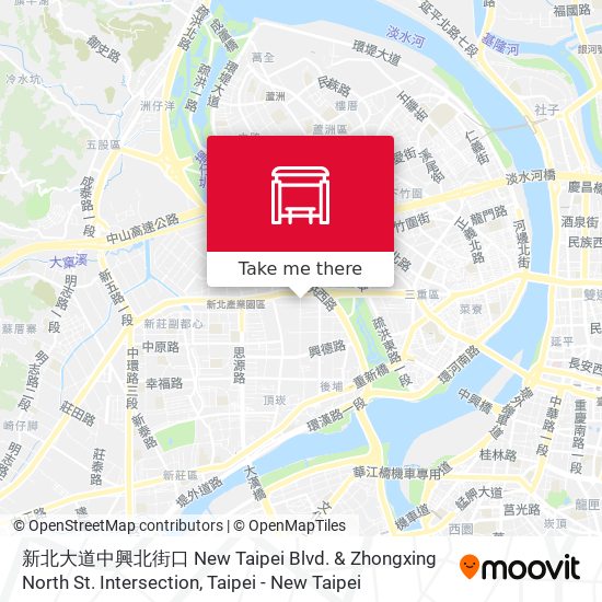 新北大道中興北街口 New Taipei Blvd. & Zhongxing North St. Intersection map