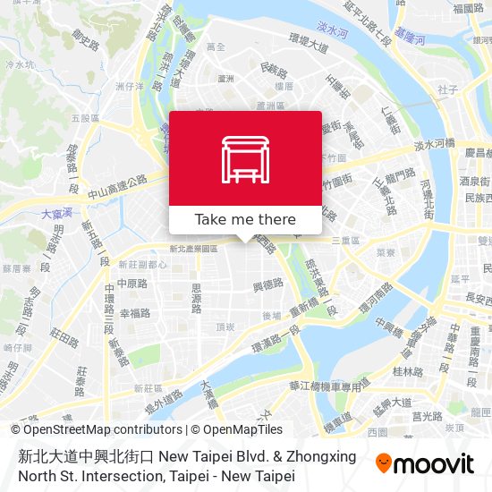 新北大道中興北街口 New Taipei Blvd. & Zhongxing North St. Intersection map
