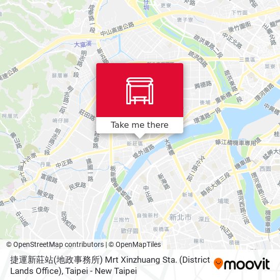 捷運新莊站(地政事務所) Mrt Xinzhuang Sta. (District Lands Office) map