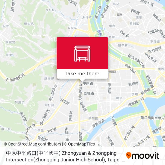 中原中平路口(中平國中) Zhongyuan & Zhongping Intersection(Zhongping Junior High School)地圖
