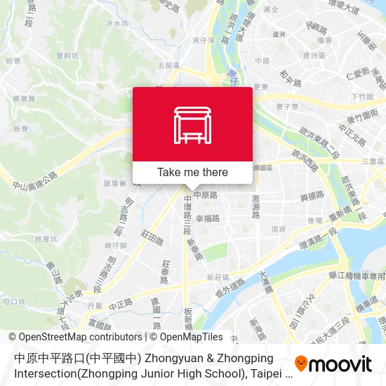 中原中平路口(中平國中) Zhongyuan & Zhongping Intersection(Zhongping Junior High School) map