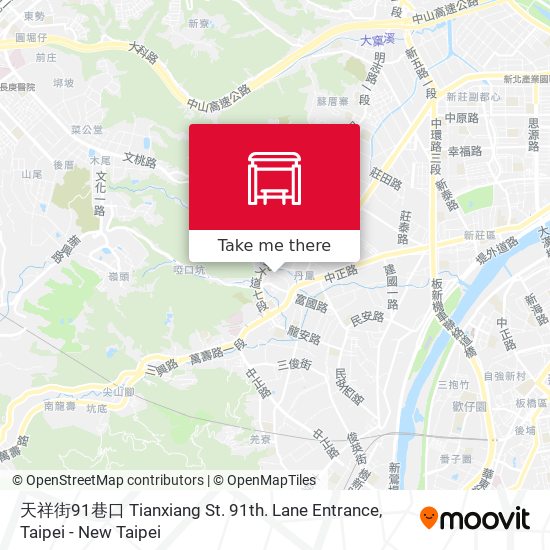 天祥街91巷口 Tianxiang St. 91th. Lane Entrance map