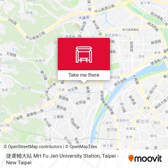 捷運輔大站 Mrt Fu Jen University Station map