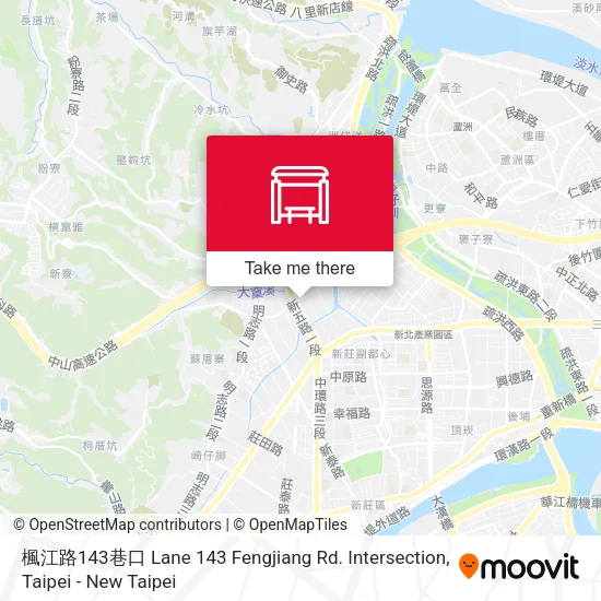 楓江路143巷口 Lane 143 Fengjiang Rd. Intersection map