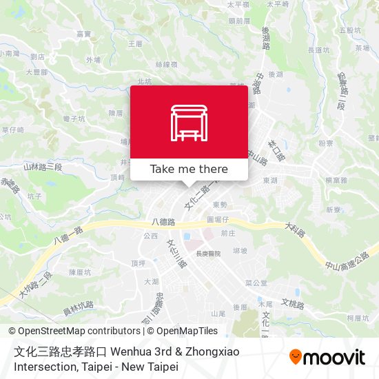 文化三路忠孝路口 Wenhua 3rd & Zhongxiao Intersection map