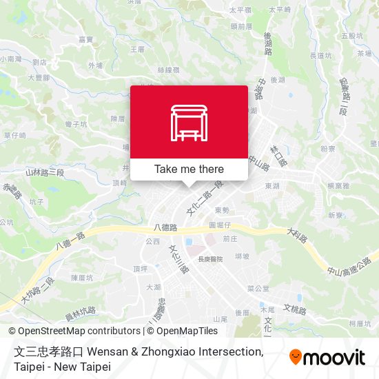 文三忠孝路口 Wensan & Zhongxiao Intersection map