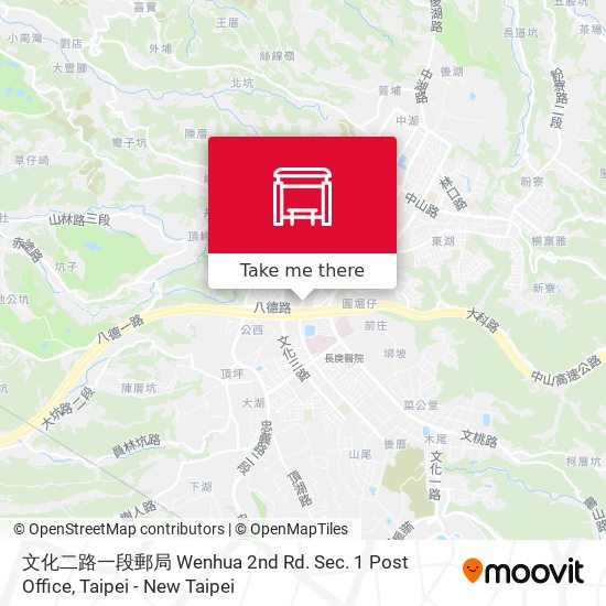 文化二路一段郵局 Wenhua 2nd Rd. Sec. 1 Post Office map