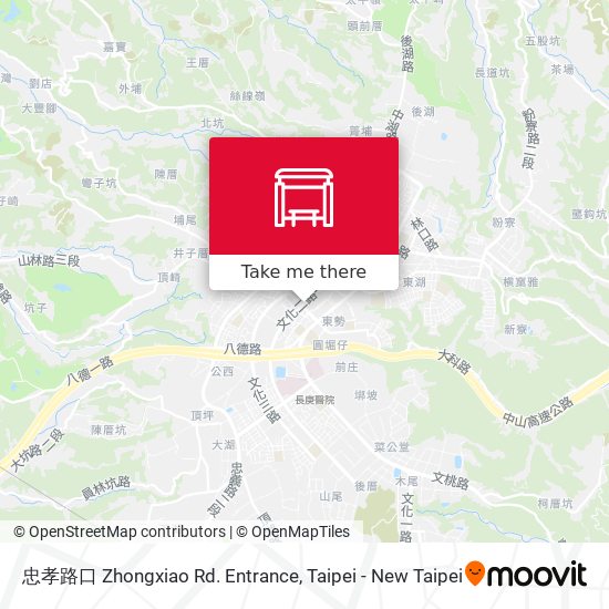 忠孝路口 Zhongxiao Rd. Entrance map