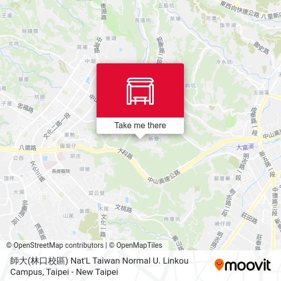 師大(林口校區) Nat'L Taiwan Normal U. Linkou Campus map