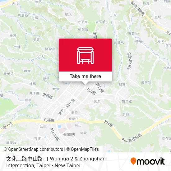 文化二路中山路口 Wunhua 2 & Zhongshan Intersection map